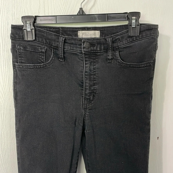 Madewell Roadtripper Black Mid Rise Denim Skinny Ankle Jeans Size 28 - Picture 4 of 10